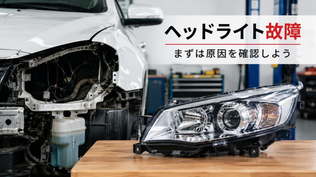 ヘッドライト故障の原因と確認方法を解説するアイキャッチ画像