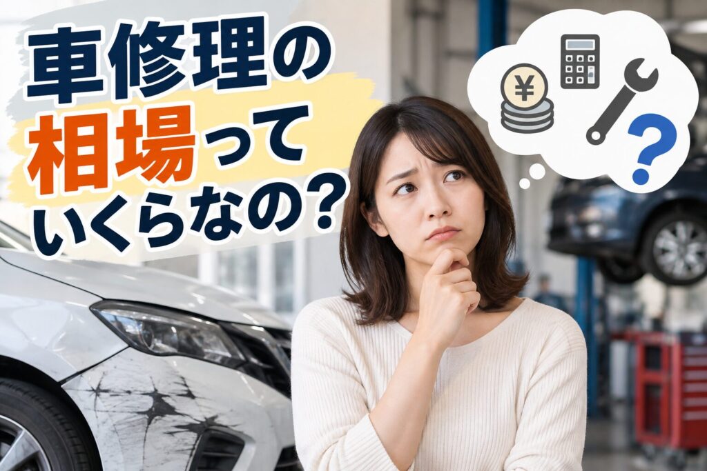 車修理の相場や修理費用がいくらか悩んでいる様子