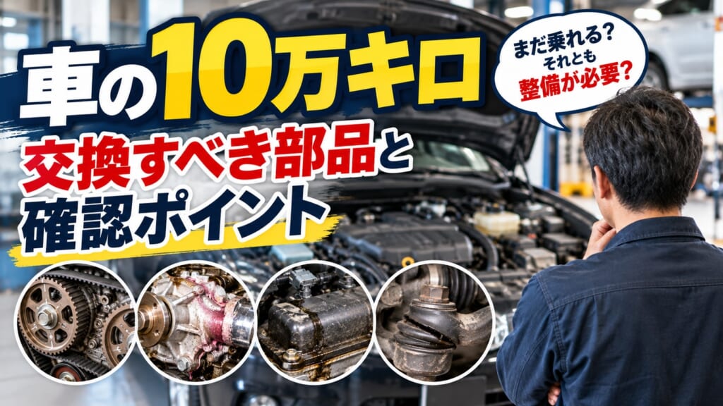 車の10万キロで交換を検討したい部品と整備の確認ポイント