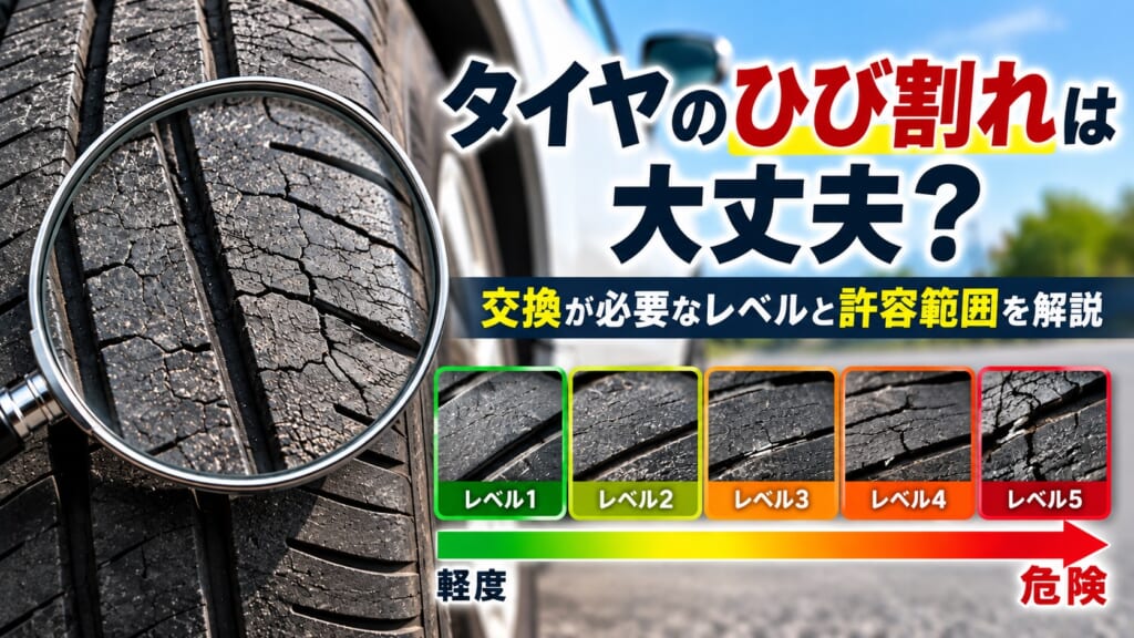 タイヤのひび割れは大丈夫？交換が必要なレベルと許容範囲を解説