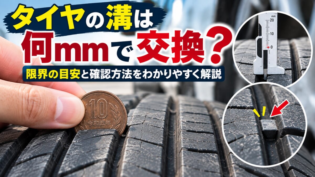 タイヤの溝は何mmで交換するべきか、交換目安と確認方法を解説